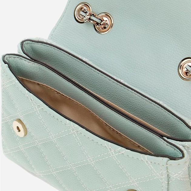 Сумка крос-боді через плече жіноча зі штучної шкіри маленька Guess HWBQ9673740-LIS Зелена (800070352293) - зображення 3