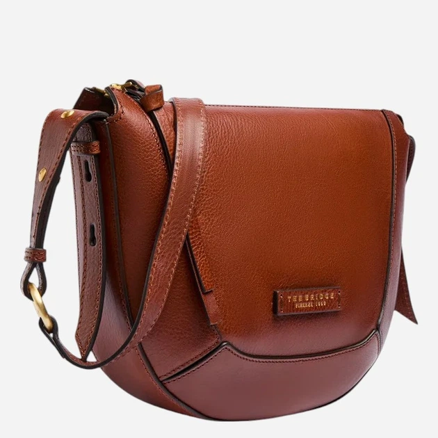Torebka crossbody damska skórzana The Bridge 043205D3-14 Brązowa - obraz 3