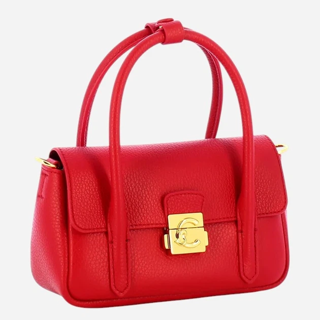 Torebka crossbody damska skórzana Coccinelle E5U4K580101-R02 Czerwona - obraz 3