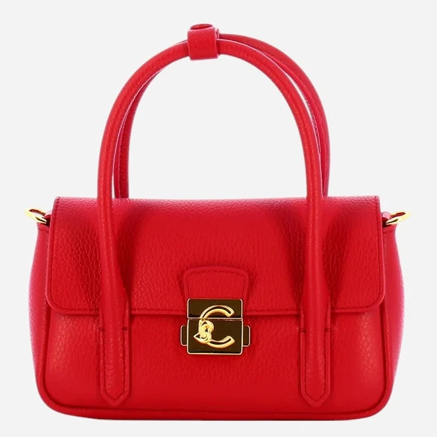 Torebka crossbody damska skórzana Coccinelle E5U4K580101-R02 Czerwona - obraz 4