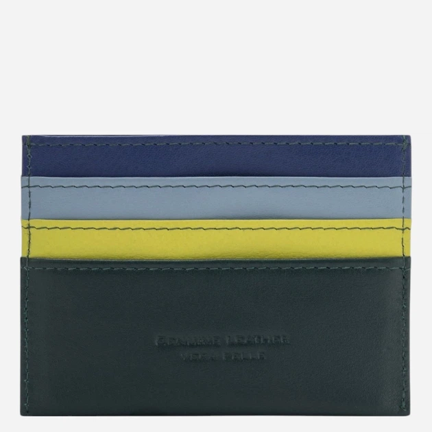 Etui na karty skórzane Dudubags 534-492-64 Ciemnozielone - obraz 2