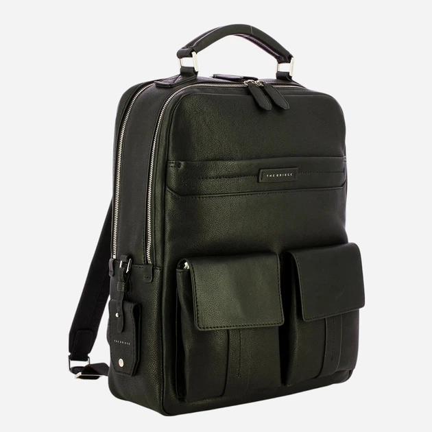 Plecak męski skórzany The Bridge 464110AN-20 Czarny - obraz 3