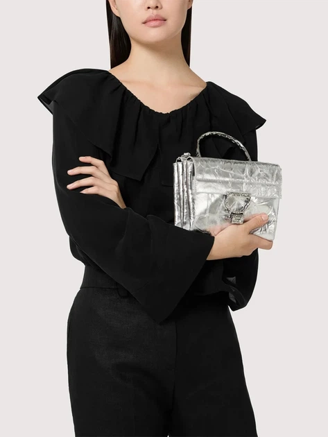 Torebka crossbody damska skórzana Coccinelle E1U3F55B701-Y69 Srebrna - obraz 2