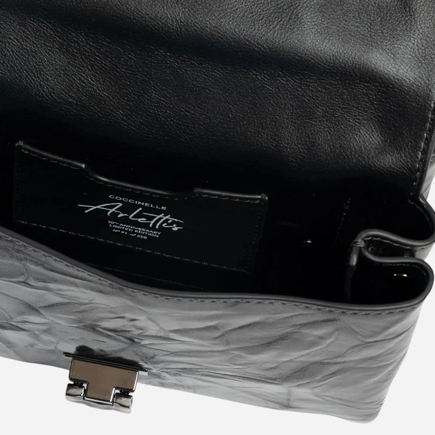 Torebka crossbody damska skórzana Coccinelle E1U3F55B701-Y48 Grafitowa - obraz 4