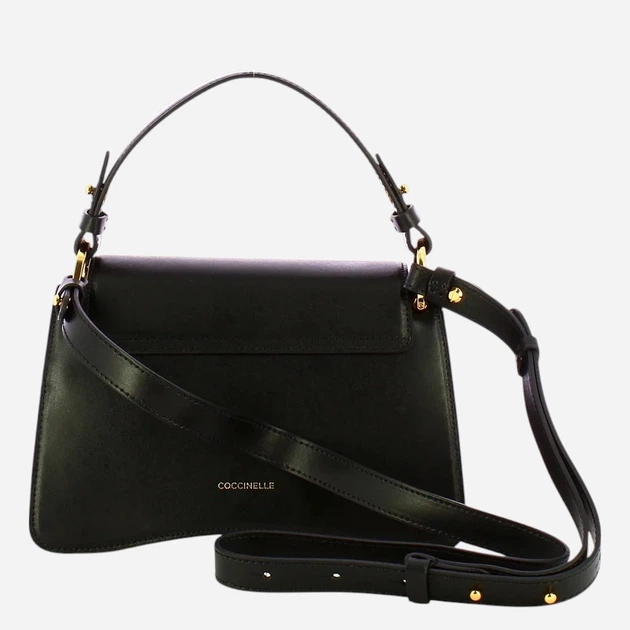 Torebka crossbody damska skórzana Coccinelle E1U4G180201-001 Czarna - obraz 2