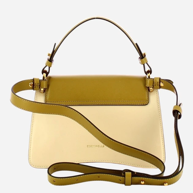 Torebka crossbody damska skórzana Coccinelle E1U4H180201-808 Beżowa - obraz 2