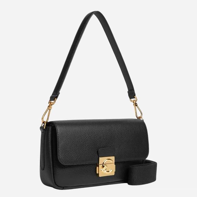 Torebka crossbody damska skórzana Coccinelle E1U4K120201-001 Czarna - obraz 2