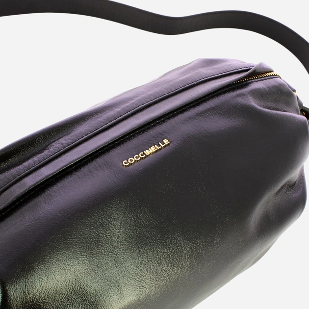 Torebka crossbody damska skórzana Coccinelle E1U4R150101-001 Czarna - obraz 4