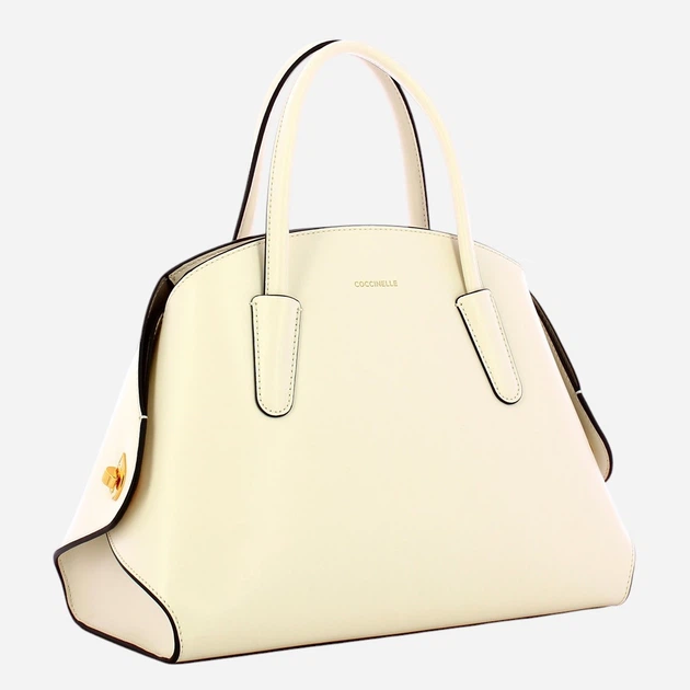 Сумка крос-боді через плече жіноча з натуральної шкіри середня Coccinelle E1U7K180201-N17 Біла (800070354303) - зображення 3