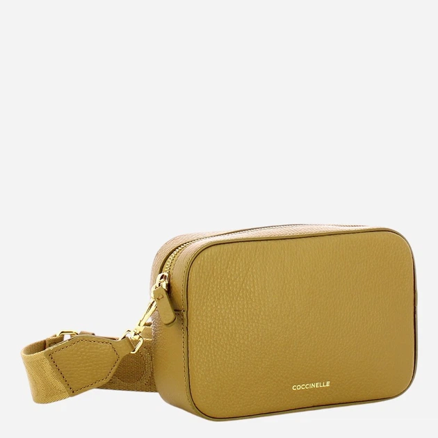 Torebka crossbody damska skórzana Coccinelle E5MN555I101-G43 Żółta - obraz 3