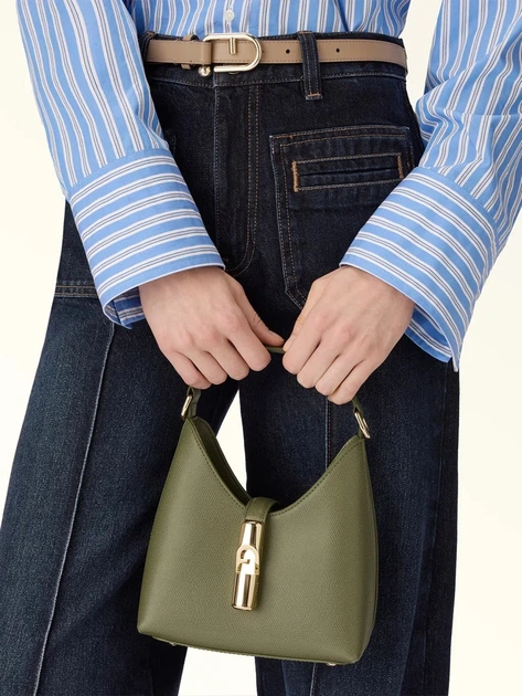 Torebka crossbody damska skórzana Furla WE00876ARE0004555S1007 Zielona - obraz 3