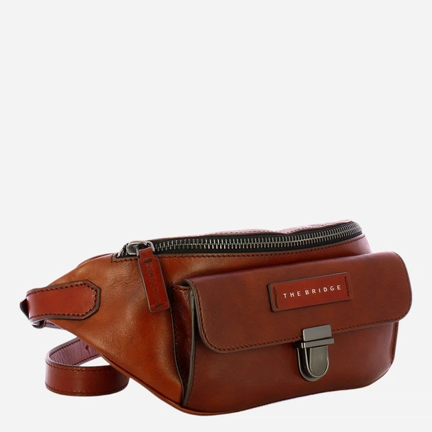 Saszetka nerka męska skórzana The Bridge 073304EX-1A Brązowa - obraz 3