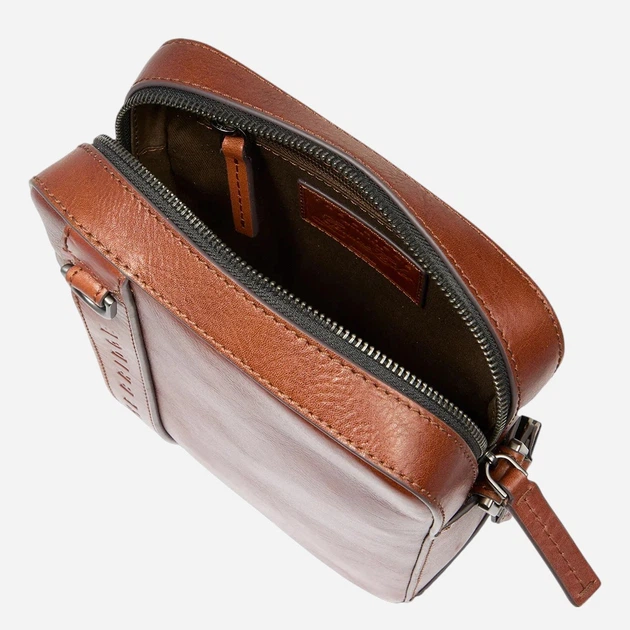 Torba listonoszka męska skórzana The Bridge 052815EX-1A Brązowa - obraz 4