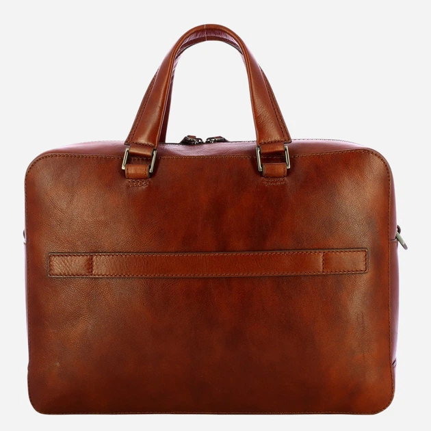 Torba aktówka męska skórzana The Bridge 062835EX-1A Brązowa - obraz 2