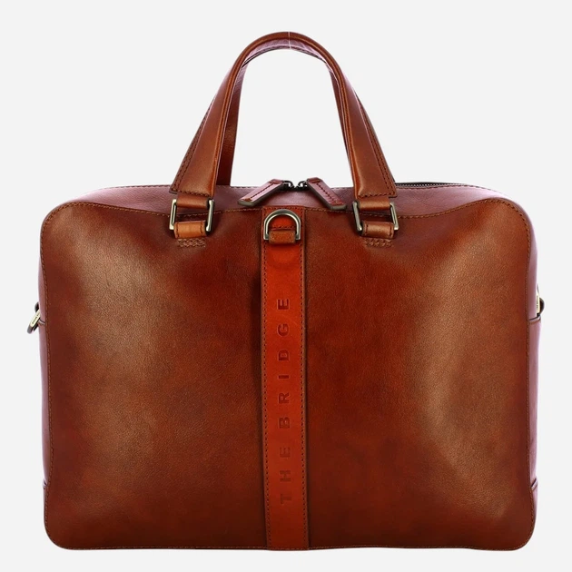 Torba aktówka męska skórzana The Bridge 062835EX-1A Brązowa - obraz 3
