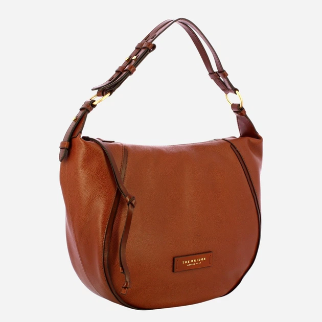 Torba shopper damska skórzana The Bridge 041623BX-14 Brązowa - obraz 3