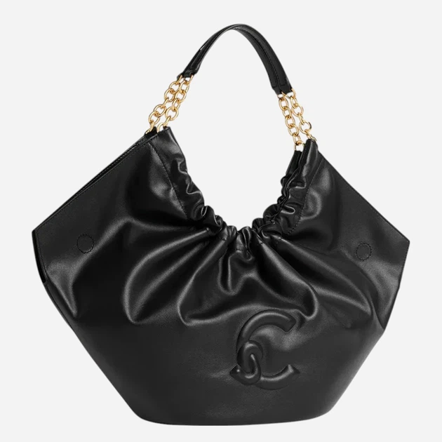 Torba shopper damska skórzana Coccinelle E1U5F110201-001 Czarna - obraz 3