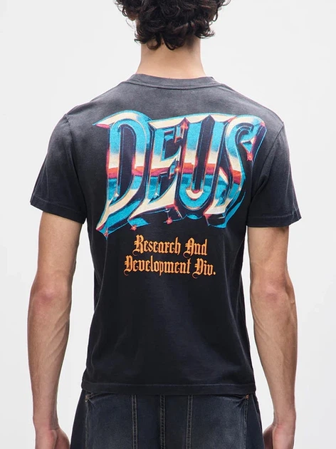 Футболка бавовняна довга чоловіча Deus Ex Machina DUF254345B-ATH L Темно-сіра з принтом (800070346839) - зображення 2