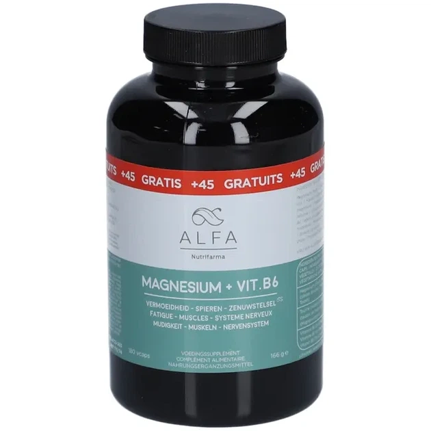 Магний цитрат, таурат Alfa Magnesium B6 Nutrifarma, 180 капсул Магний + Витамин B6 - Фото 1 Магний цитрат, таурат Alfa Magnesium B6 Nutrifarma, 180 капсул Магний + Витамин B6 - изображение 1