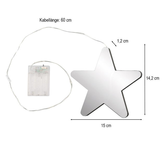 Светодиодная звезда Infinity LED 15 см, 27 LED, тёплый белый, 3D эффект бесконечности, таймер, на батарейках - изображение 4