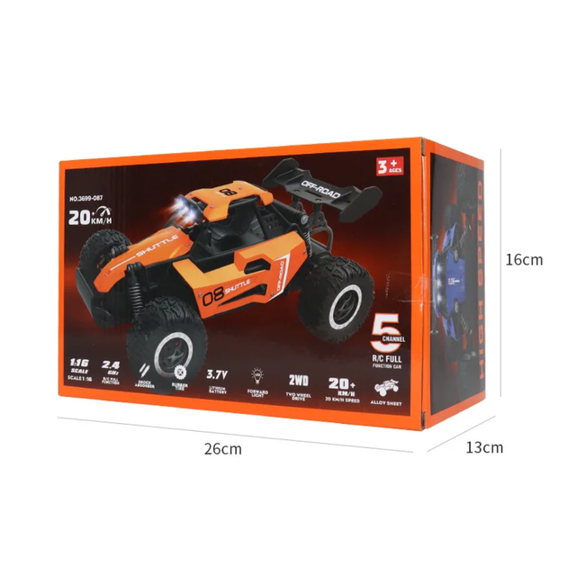 Машинка багги на радиоуправлении 08 SHUTTLE до 20 км/ч (Orange) - изображение 3
