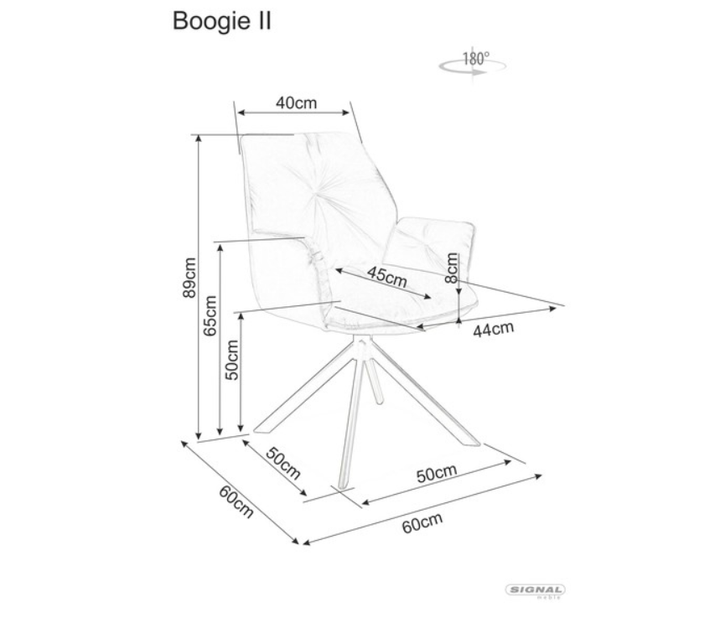 Стілець BOOGIE II VELVET чорний каркас / чорний BOOGIEIIVCC - зображення 7