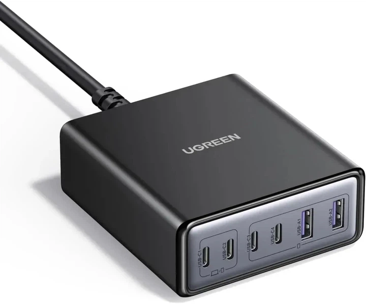 Сетевое зарядное устройство UGREEN X765 100W Grey (65190) - Фото 1 Сетевое зарядное устройство UGREEN X765 100W Grey (65190) - изображение 1