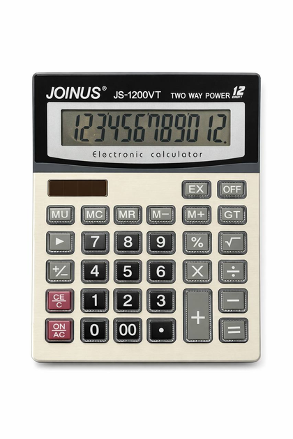 Калькулятор Joinus JS-1200VT с большим дисплеем и солнечной батареей - изображение 2