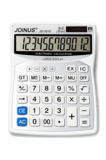 Калькулятор Joinus JS-3010 с большим дисплеем и солнечной батареей - Фото 2 Калькулятор Joinus JS-3010 с большим дисплеем и солнечной батареей - изображение 2