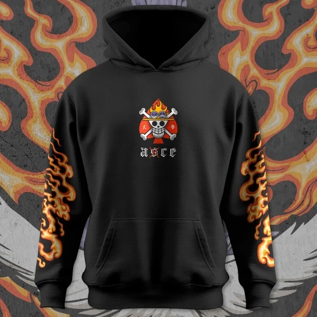 Худі чоловіче з принтом Ван Піс Fire Fist Red Edition Розмір 48 Anime1248 - зображення 3