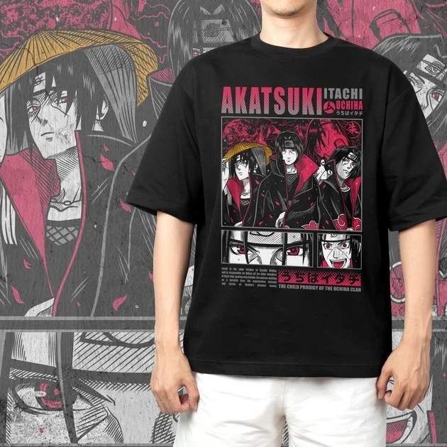 Футболка для підлітка хлопчика з принтом Наруто Итачи Учиха 7 Розмір 160 Anime10727 - зображення 5