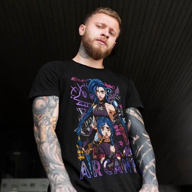 Футболка мужская с принтом Arcane Jinx Размер 48 - изображение 4