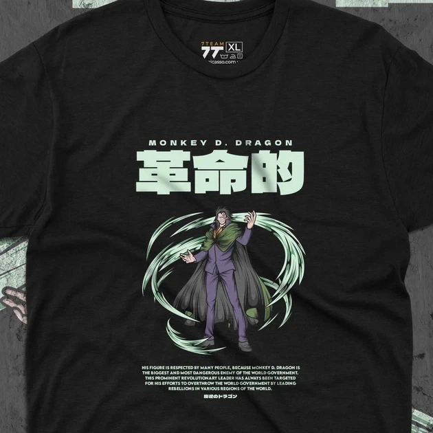 Футболка для підлітка хлопчика з принтом Ван Пис Monkey D Dragon Розмір 160 Anime10253 - зображення 5