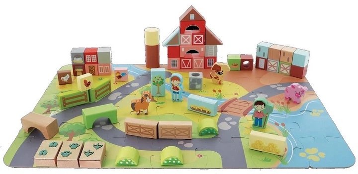 Klocki drewniane Trefl O! Klocki Farma (61716) (5900511617160) - obraz 2