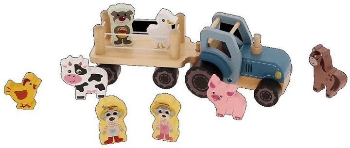 Дерев'яна іграшка Trefl Бобаскі та Ведмедик Трактор (61995) (5900511619959) - зображення 3
