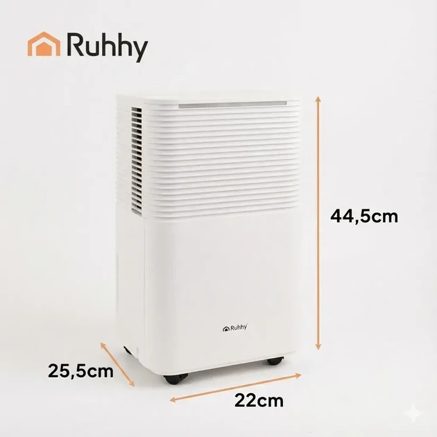 Осушувач повітря RUHHY DRYZIX 500, 12 л/24 год, гігростат і Wi-Fi - Фото 3 Осушувач повітря RUHHY DRYZIX 500, 12 л/24 год, гігростат і Wi-Fi - изображение 3