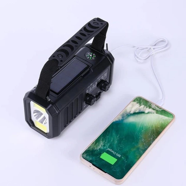 Радіо Powerbank 10000 mAh на сонячній енергії 3 в 1 - Фото 6 Радіо Powerbank 10000 mAh на сонячній енергії 3 в 1 - зображення 6