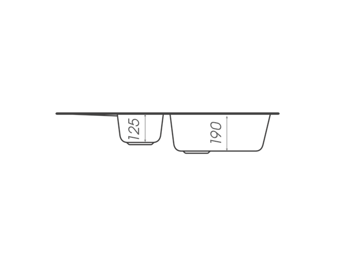 Гранитная мойка для кухни Platinum 7850W TOSKANA матовая Черная - изображение 2