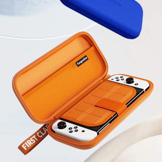 Сумка чохол Nintendo Switch для консолі та аксесуарів Fungoofun на 1 відділення жовтогаряча - Фото 4 Сумка чохол Nintendo Switch для консолі та аксесуарів Fungoofun на 1 відділення жовтогаряча - зображення 4