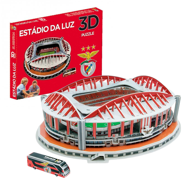 3D пазл конструктор футбольний стадіон Da Luz Benfica тривимірна головоломка для дітей 84 елементи JDT-0848904 - Фото 2 3D пазл конструктор футбольний стадіон Da Luz Benfica тривимірна головоломка для дітей 84 елементи JDT-0848904 - зображення 2