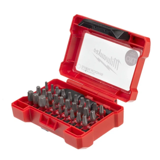 Набор бит MILWAUKEE S/Bit SHOCKWAVE CD Compact Torx Set, 32 шт., пластиковый кейс - Фото 1 Набор бит MILWAUKEE S/Bit SHOCKWAVE CD Compact Torx Set, 32 шт., пластиковый кейс - изображение 1