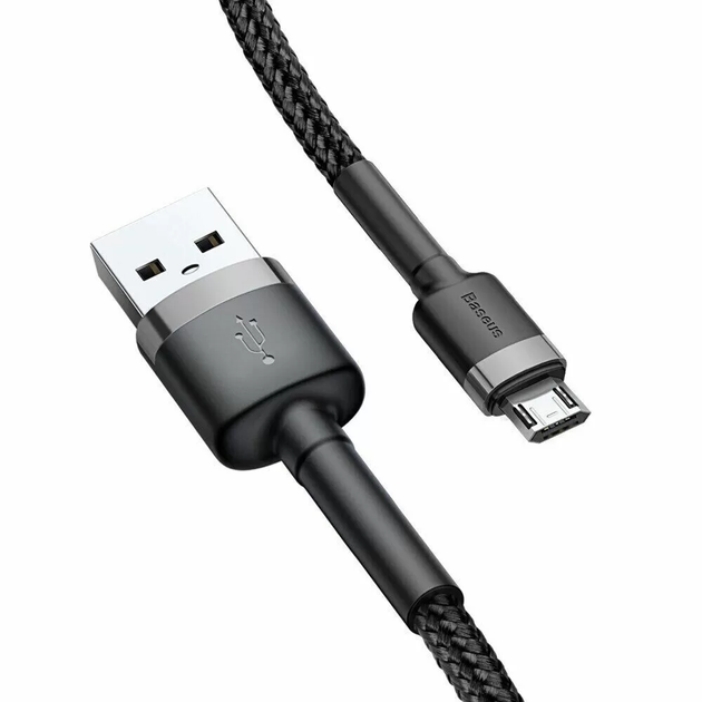 Кабель Baseus Cafule Micro USB 3m (CAMKLF-HG1) Gray/Black [69673] - изображение 4