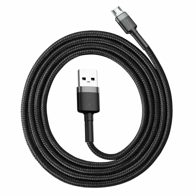 Кабель Baseus Cafule Micro USB 3m (CAMKLF-HG1) Gray/Black [69673] - изображение 5