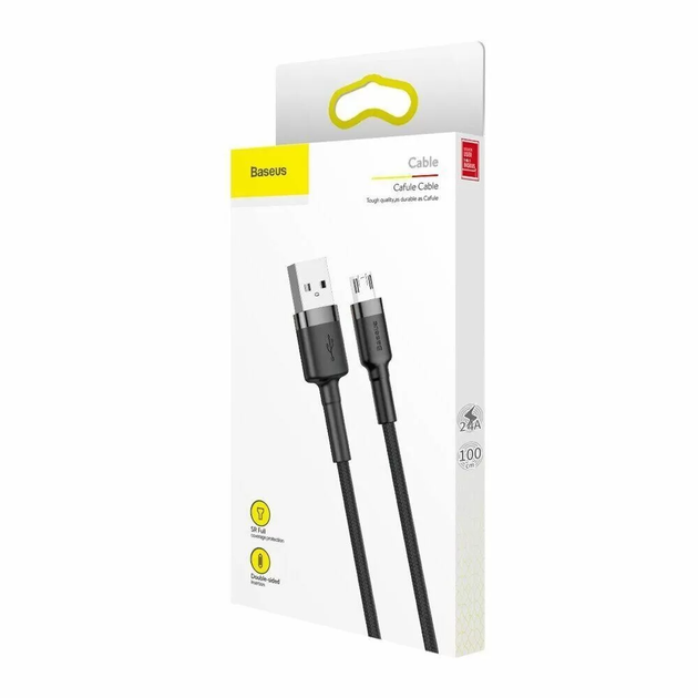 Кабель Baseus Cafule Micro USB 3m (CAMKLF-HG1) Gray/Black [69673] - изображение 6