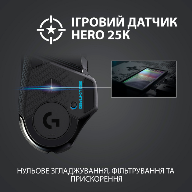 Миша Logitech G502 Lightspeed Black (910-005567) [64932] - зображення 14