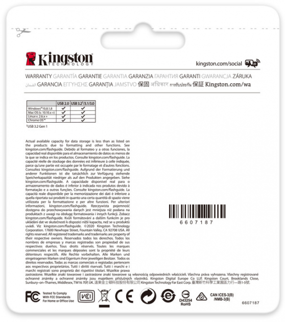 USB флеш-накопитель Kingston USB 256Gb DT Kyson Silver/Black USB 3.2 (DTKN/256GB) [69969] - изображение 5