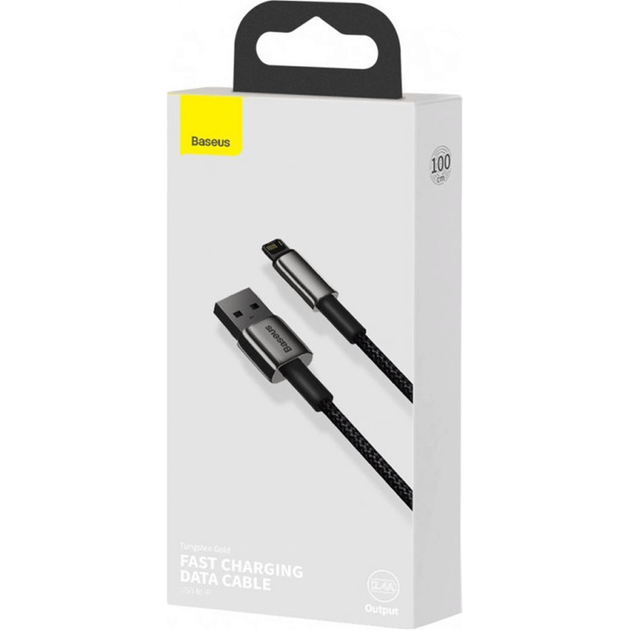 Кабель Baseus Tungsten Gold USB to Lightning 2m Black (CALWJ-A01) [92830] - изображение 9