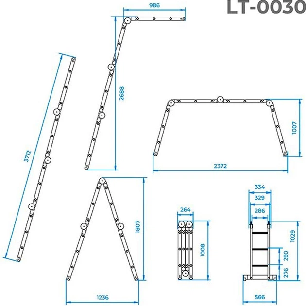 Лестница Intertool LT-0030 [140445] - изображение 6