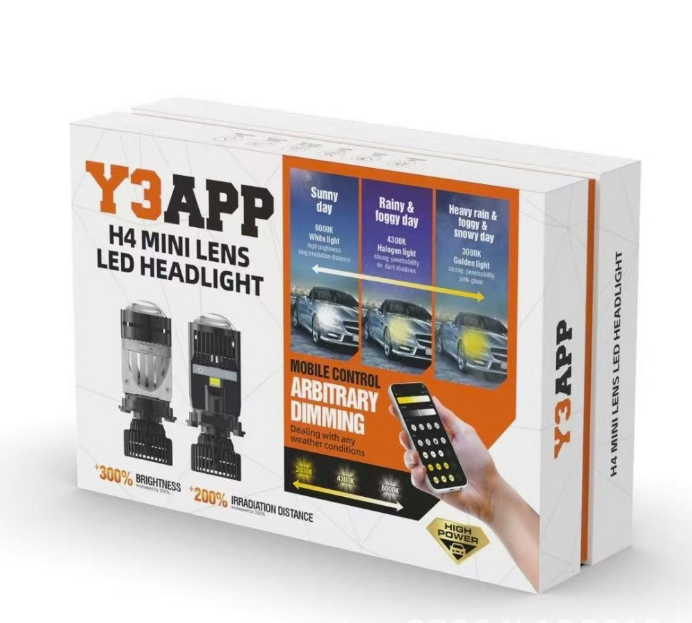 Міні лінзи H4 Y3 APP Bi-LED з керуванням через застосунок 3000K/4300K/6500K - зображення 6