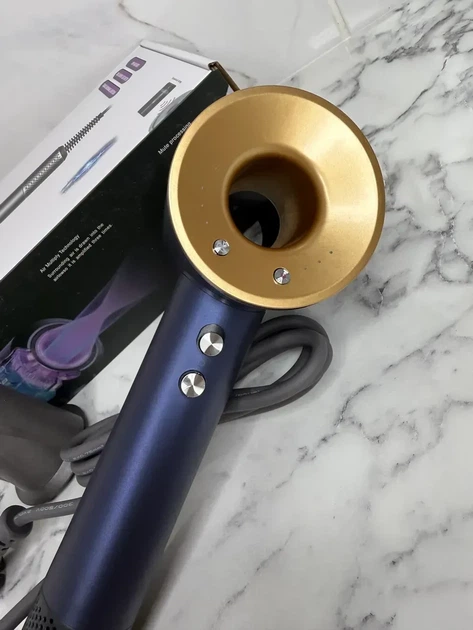 Фен для волосся Leafless Hair Dryer професійний потужний фен 1 насадка 1600 Вт Prussian Blue - Фото 3 Фен для волосся Leafless Hair Dryer професійний потужний фен 1 насадка 1600 Вт Prussian Blue - изображение 3